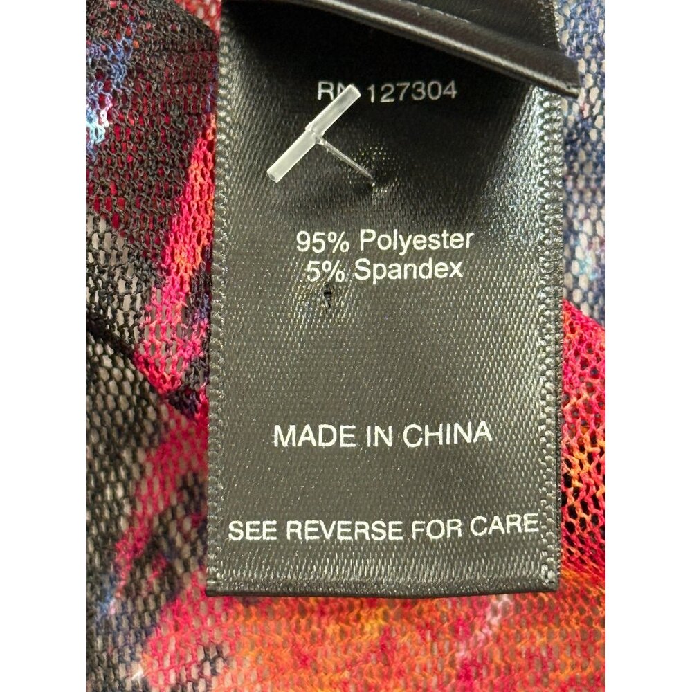 Ali Miles Womens Cardigan Open Front Sheer Abstract Lightweight Artsy Size M - Picture 5 of 8